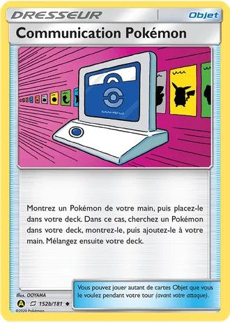 Communication Pokémon #152b — Cartes alternatives A jaune