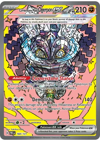 Cornerstone Mask Ogerpon ex #160 — Prismatic Evolutions
