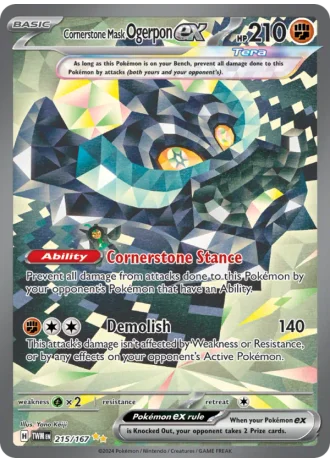 Cornerstone Mask Ogerpon ex #215 — Twilight Masquerade