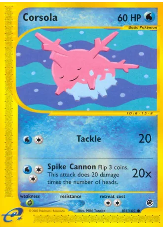 Corsola #102 — Expedition Set Base