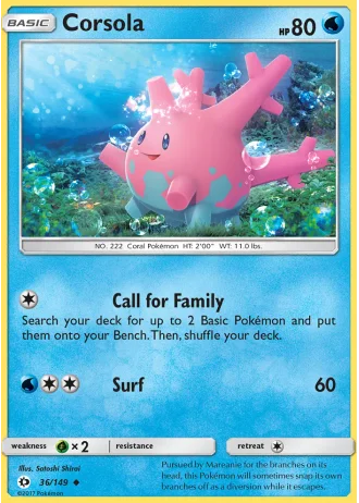 Corsola #36 — Sun & Moon