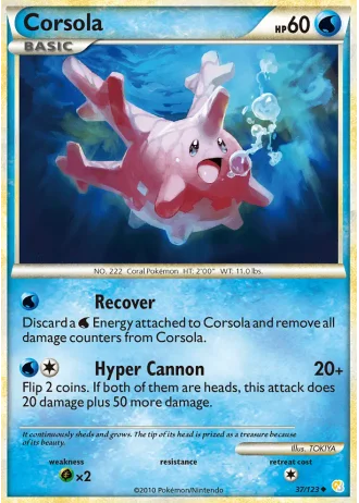 Corsola #37/123 — HeartGold SoulSilver