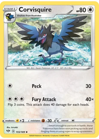 Corvisquire #155/189 — Darkness Ablaze