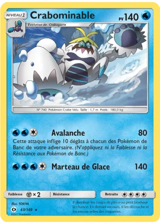 Crabominable #43/149 — Soleil et Lune