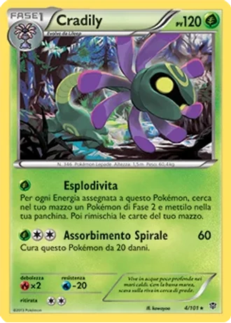 Cradily #4/101 — Esplosione Plasma