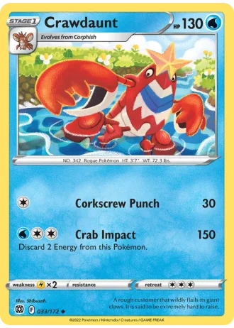 Crawdaunt #033/172 — Brilliant Stars
