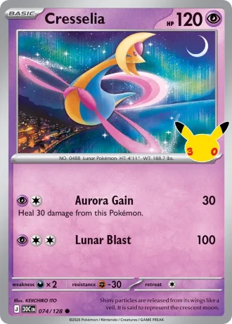 Cresselia #074/128 — 30th Celebration