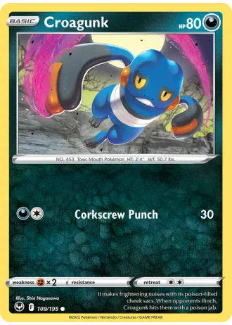 Croagunk #109/195 — Silver Tempest
