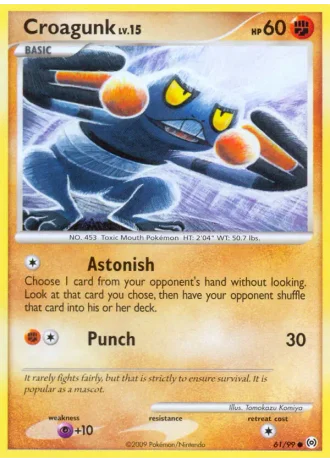 Croagunk #61/99 — Arceus