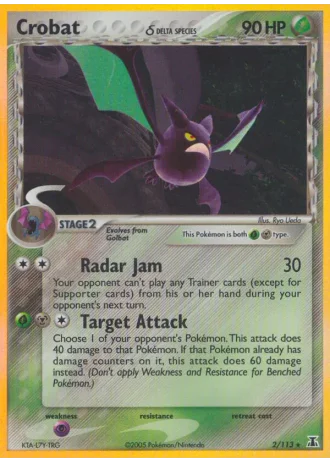 Crobat #2/113 — EX Specie Delta