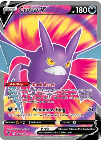 Crobat V #182/189 — Darkness Ablaze