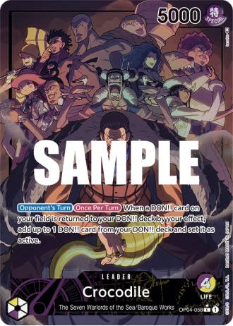 Crocodile (OP04-058) (Alternative Art) — Kingdoms of Intrigue (OP04)