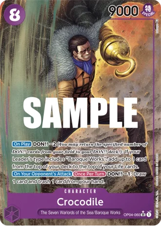 Crocodile (OP04-060) (Alternative Art) — Kingdoms of Intrigue (OP04)