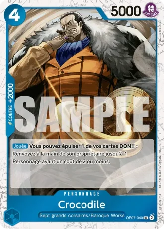 Crocodile (OP07-040) (Alternative Art) — ONE PIECE CARD THE BEST vol.2 (PRB02)