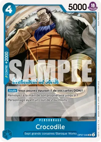 Crocodile (OP07-040) (Alternative Art) — PROMO