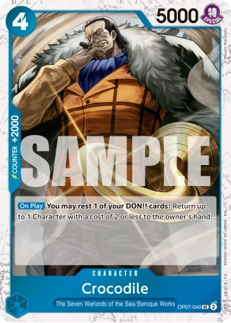 Crocodile (OP07-040) (Pirate Foil) — One Piece Card The Best Vol.2(PRB02)