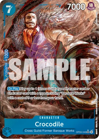 Crocodile (OP09-046) (Alternative Art) — Emperors in the New World (OP09)