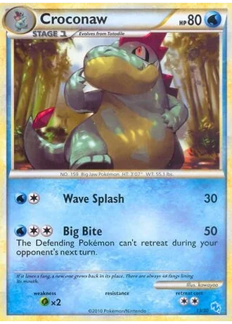 Croconaw #13 — HS trainer Kit (Gyarados)