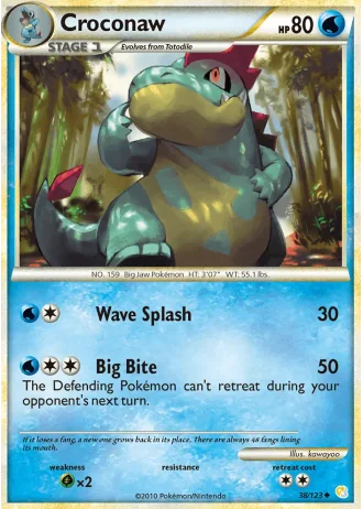 Croconaw #38/123 — HeartGold SoulSilver