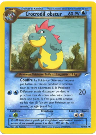 Crocrodil obscur (première édition) #32/105 — Neo Destiny (1ère Édition)