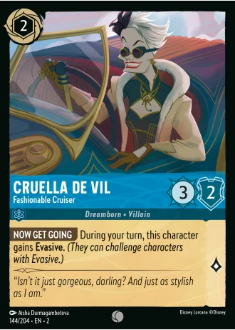 Cruella De Vil - Fashionable Cruiser #144/204 — Rise of the Floodborn