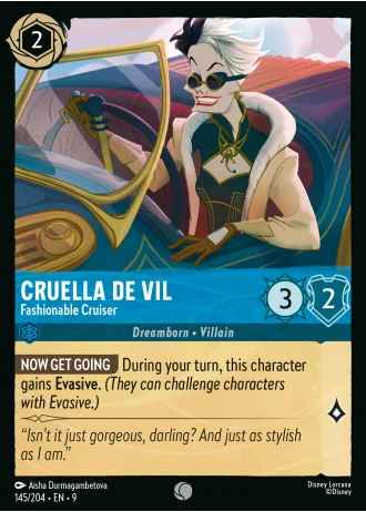 Cruella De Vil - Fashionable Cruiser #145/204 — Fabled