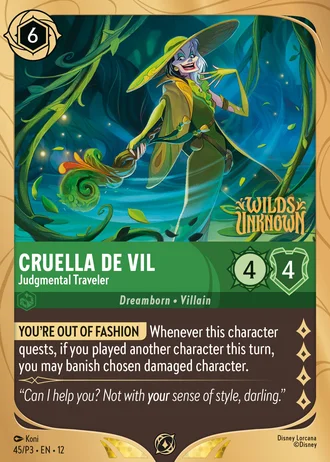 Cruella De Vil - Judgmental Traveler P3-45/257 — Wilds Unknown