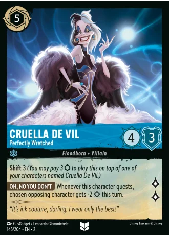 Cruella De Vil - Perfectly Wretched #145/204 — Rise of the Floodborn