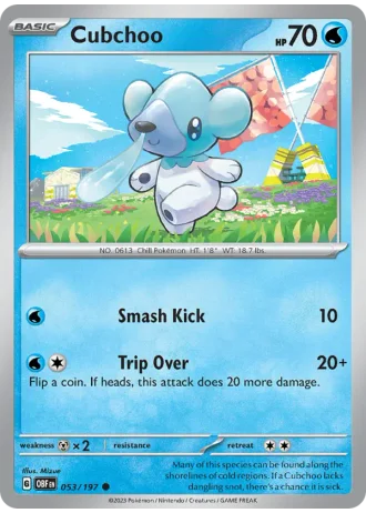 Cubchoo #053/197 — Obsidian Flames