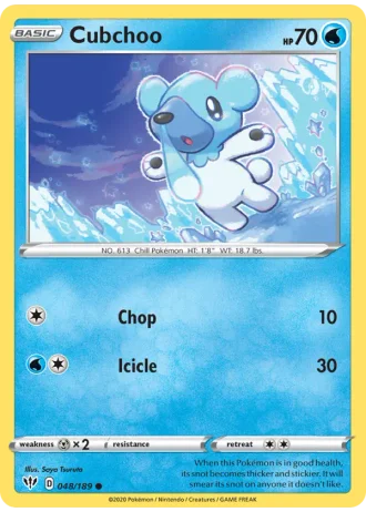 Cubchoo #48/189 — Darkness Ablaze
