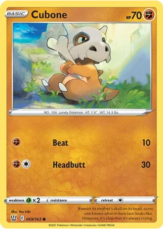 Cubone #069/163 — Trick or Trade 2022