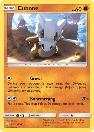 Cubone #105/236 — Unified Minds