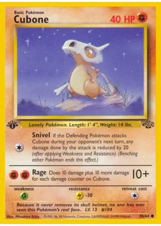 Cubone (1st Edition) #50/64 — Jungle (1st Edition)