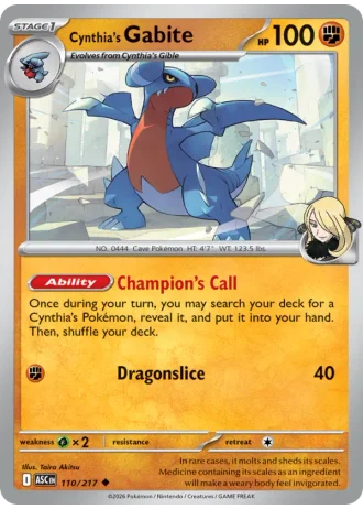 Cynthia's Gabite #110 — Ascended Heroes