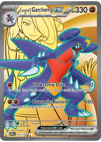 Cynthia's Garchomp ex #215 — Destined Rivals