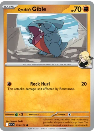 Cynthia's Gible #109 — Ascended Heroes