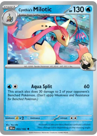 Cynthia's Milotic #053 — Destined Rivals