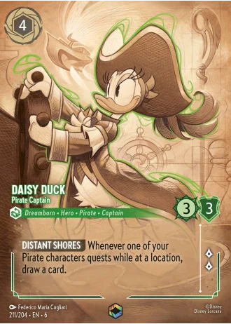 Daisy Duck - Pirate Captain #211/204 — Azurite Sea