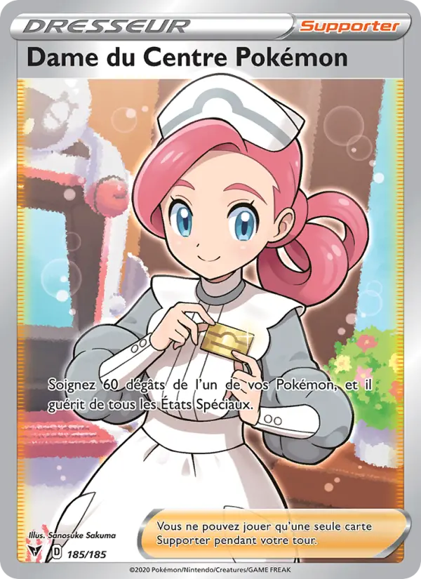 Dame du Centre Pokémon #185 — Voltage Éclatant