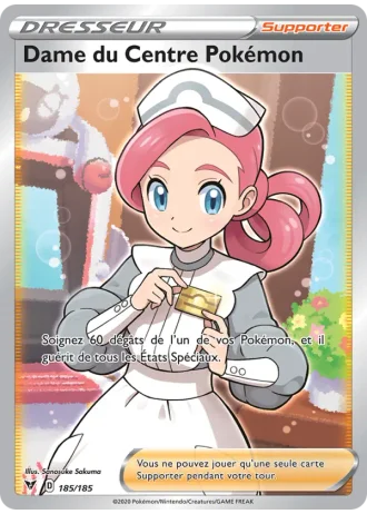 Dame du Centre Pokémon #185 — Voltage Éclatant