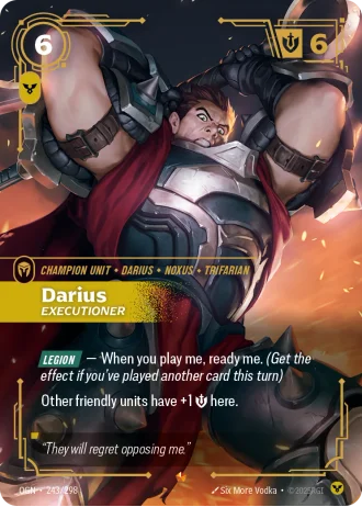 Darius, Executioner #243/298 — Origins