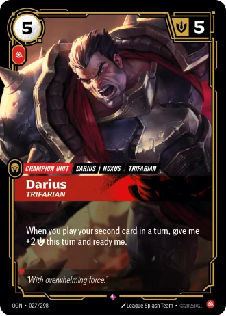 Darius, Trifarian #027/298 — Origins
