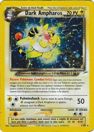 Dark Ampharos #1/105 — Neo Destiny