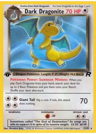 Dark Dragonite (1st Edition) #22/82 — Team Rocket (1st Edition)