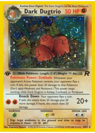 Dark Dugtrio (1st Edition) #6 — Team Rocket (1st Edition)