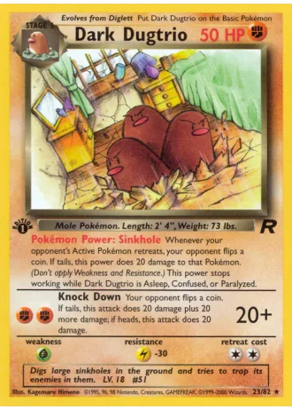 Dark Dugtrio #23/82 — Team Rocket
