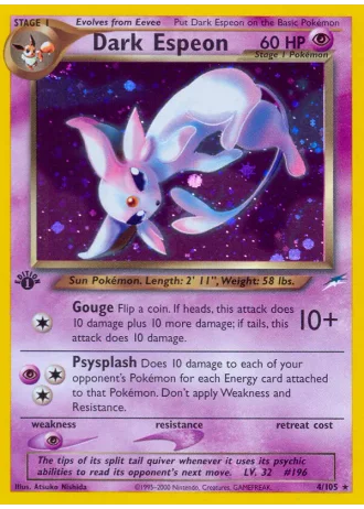 Dark Espeon #4/105 — Neo Destiny