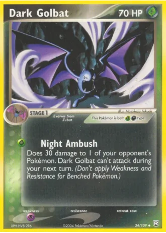 Dark Golbat #34/109 — Team Rocket Returns