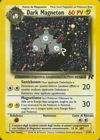 Dark Magneton (1ª Edizione) #11/82 — Team Rocket (1ª Edizione)