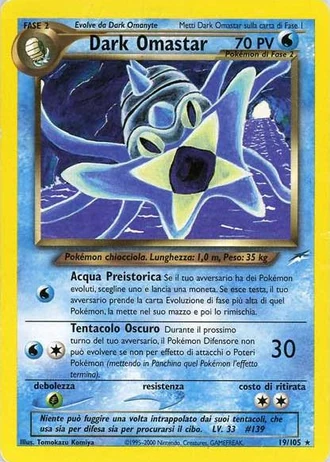 Dark Omastar (1ª Edizione) #19/105 — Neo Destiny (1ª Edizione)